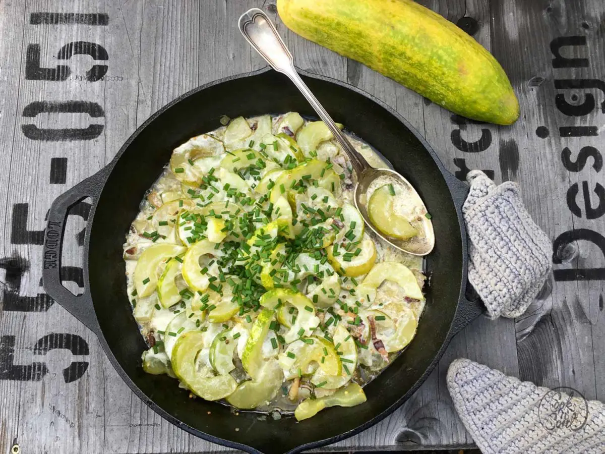 Schmorgurken in Dill Sahne Sauce, tolles einfaches Rezept