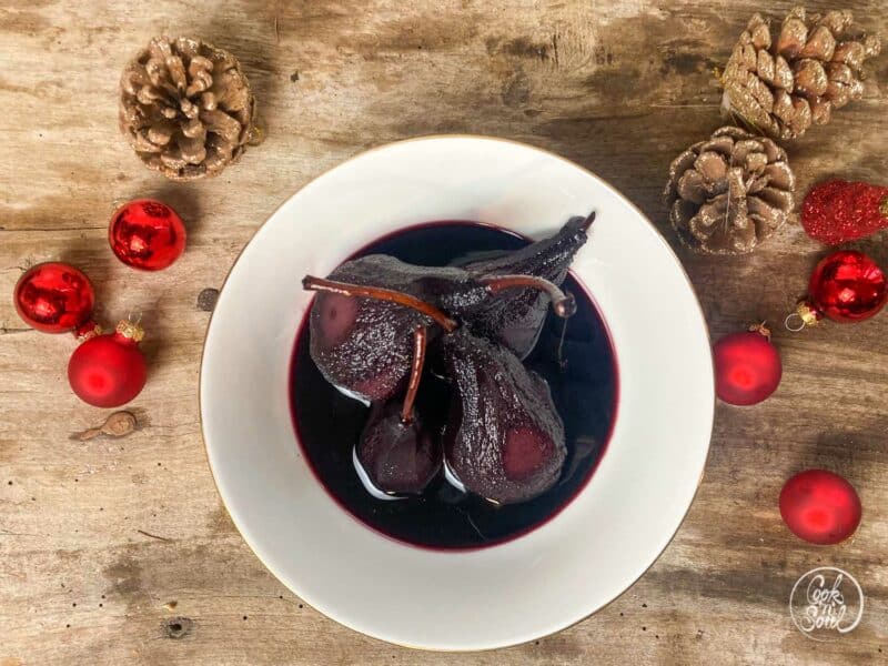 Rotwein Birne für Weihnachten